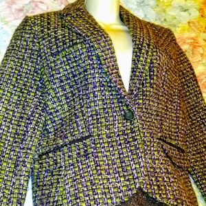 Charter Club Woman Macy's Tweed Wool Blazer Jacket